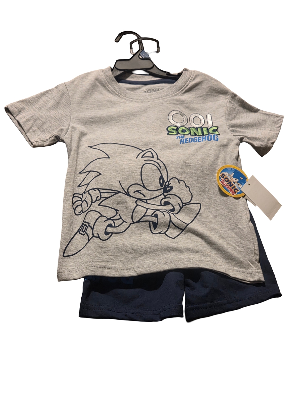 Sonic the Hedgehog Boys' Gray Short Sleeve Graphic Tee - Licensed